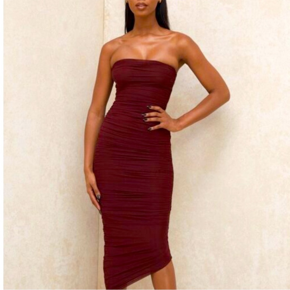 House of CB Sasha Raisin Midi Dress